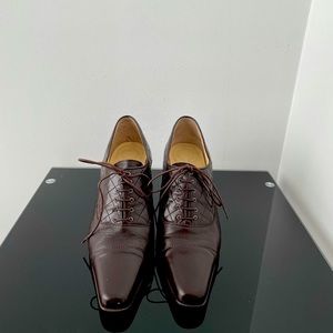 Casual Corner Quilted Strap Leather Heel Bootie